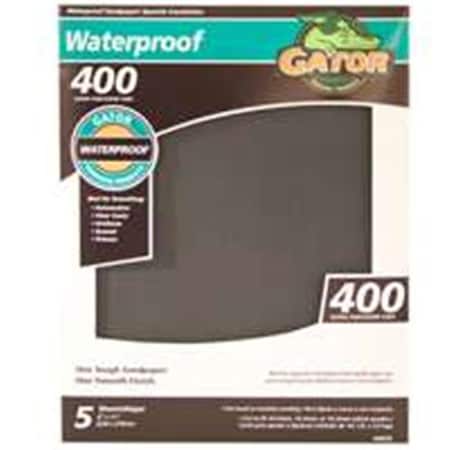 Gator Finishing Ali Industries 4472 Gator 9 x 11 In. Waterproof Garnet Sandpaper 400 Grit 5 Pack 2195964